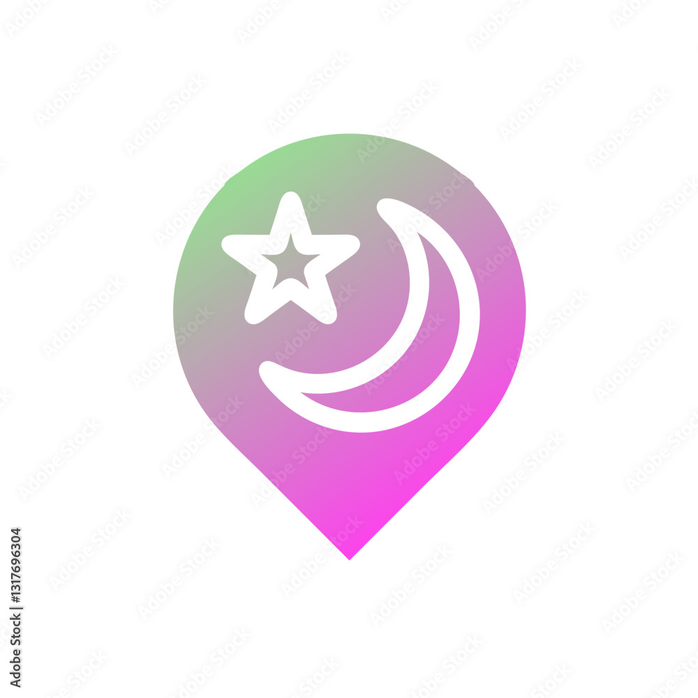 Fototapeta premium Ramadan Kareem Illustration Gradient Vector