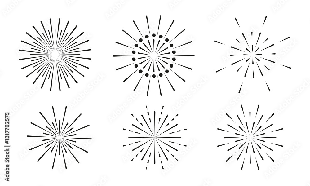 Set of black, classic, fireworks, salutes. Vector illustration. Suitable for celebrating New Year, 4th of July, Diwali, Chinese New Year, Ramadan, Christmas, Halloween, Party, festival. Banner Set of black, classic, fireworks, salutes. Vector illustration. Suitable for celebrating New Year, 4th of July, Diwali, Chinese New Year, Ramadan, Christmas, Halloween, Party, festival. Banner
