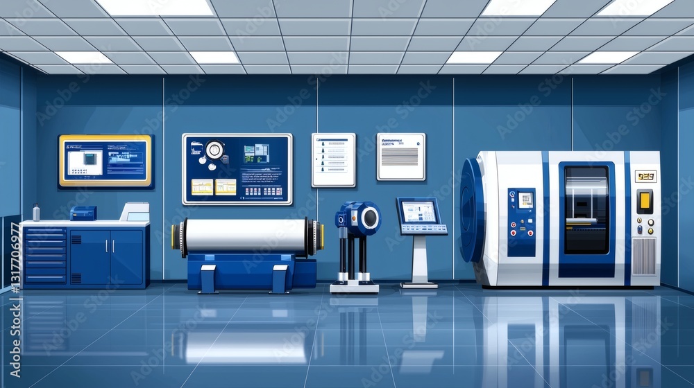 Fototapeta premium a modern laboratory with advanced technological equipment and instruments 