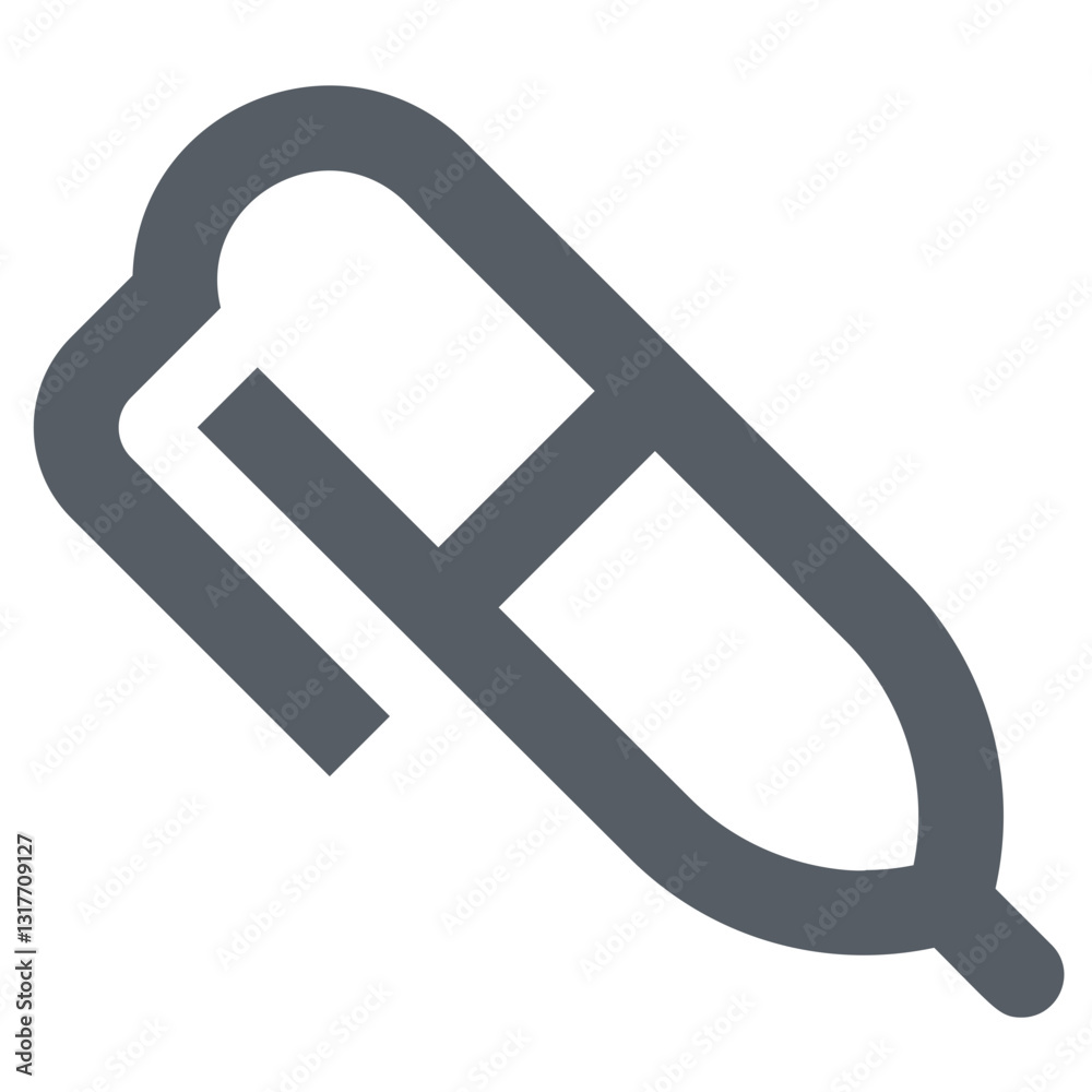 A Thoughtful Writers Pen Poised For Inspiration, Ready To Craft A Compelling Story, Captured In A Minimalist Gray Illustration With Clean Lines