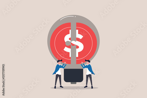 Businessman solving money jigsaw. concept of Wealth management, solve money problem, and planning and strategy for success investment. 3