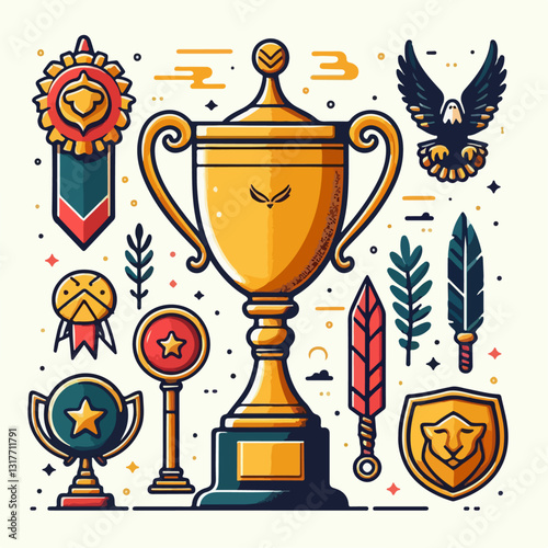 tropy vector illustration 