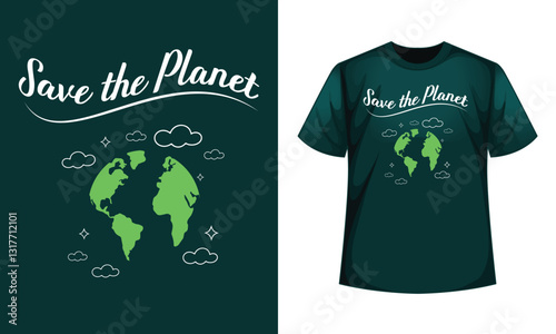 Earth Day Typography T Shirt Design.