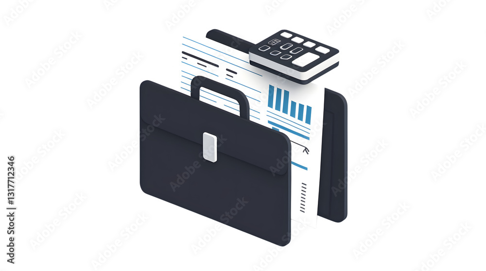 Business Essentials: Briefcase, Calculator, and Documents for Professional Use Business Essentials: Briefcase, Calculator, and Documents for Professional Use