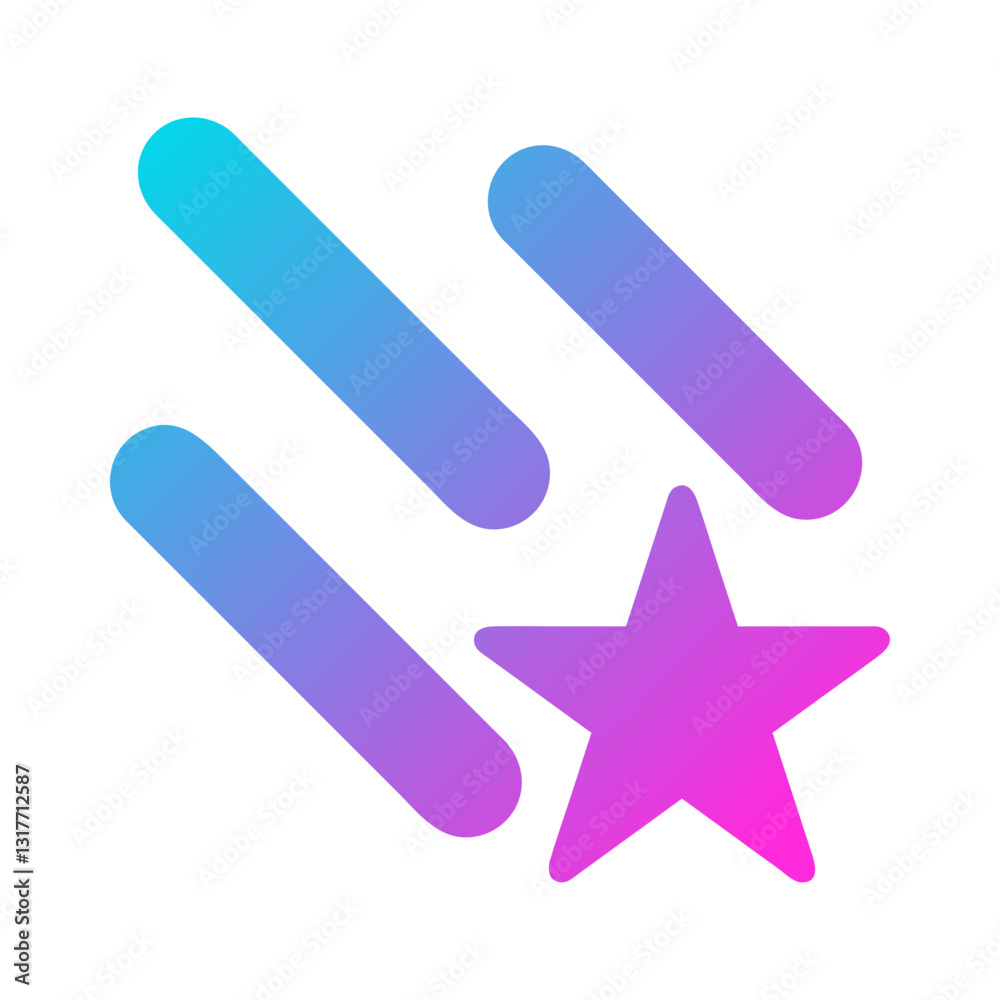 Fototapeta premium Modern Logo Design with Gradient Star and Lines