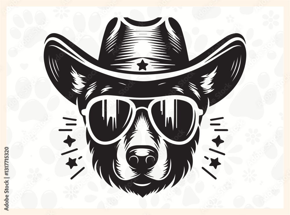 Black Dog Silhouette Vector in Creative Design Black Dog Silhouette Vector in Creative Design
