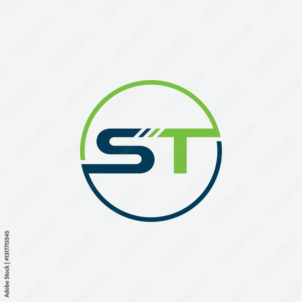 Vector initial letter st logo design concept Vector initial letter st logo design concept