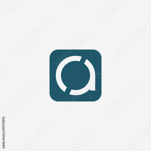 Vector logo initial CA minimalist abstract design