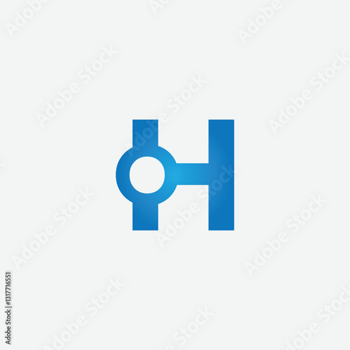 Abstract Ho logo design concept vector