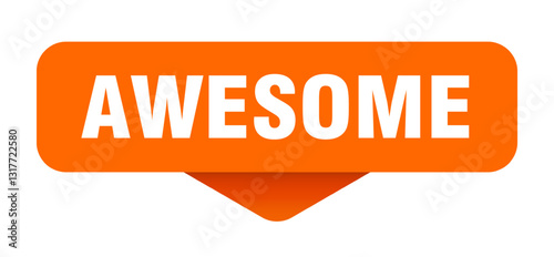 awesome sticker. awesome sign on transparent background