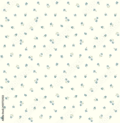 Obraz na płótnie Seamless small flower pattern
