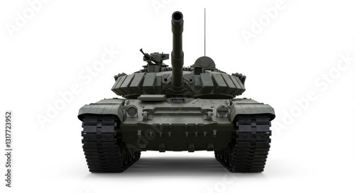 Tank on White Background
