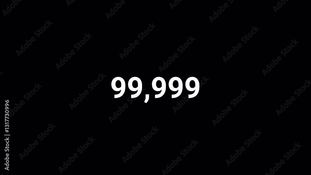 Number counter animation from 0 to 99999 on a transparent background with alpha channel. Counting number animation Number counter animation from 0 to 99999 on a transparent background with alpha channel. Counting number animation