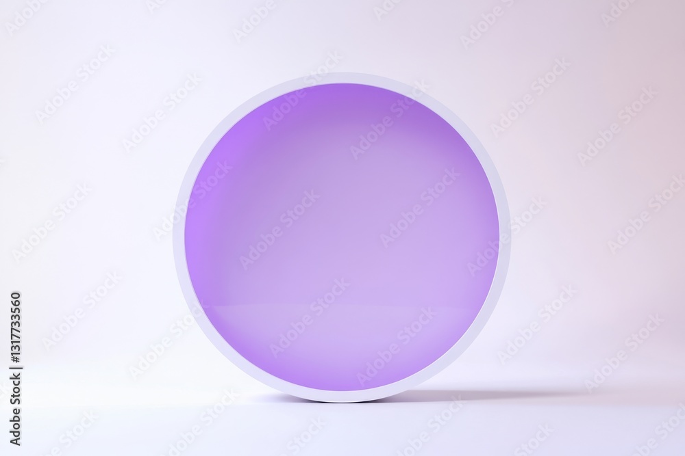Obraz premium an empty white screen with a subtle purple circle in the center