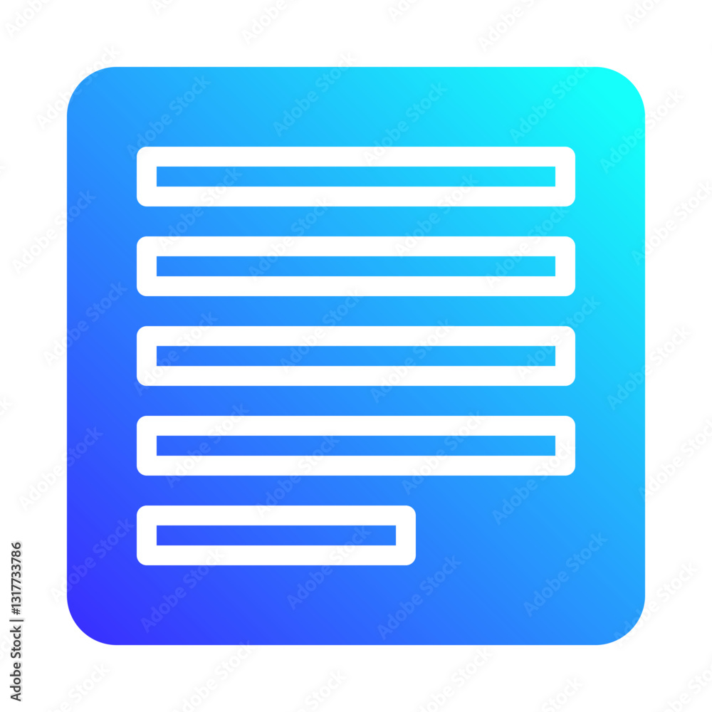Modern Document Icon on Blue Gradient Background Modern Document Icon on Blue Gradient Background