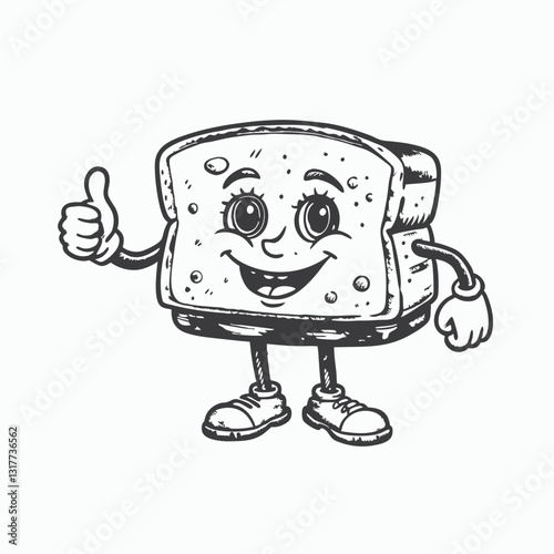 Sandwich Mascot Cartoon Characters with thumbs up. taco cartoon character on white background