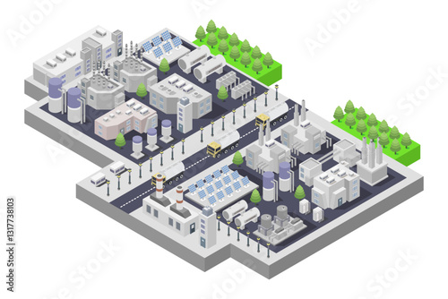 Green hydrogen factory isometric