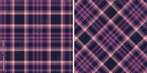 Modern Smoky Bruise Seamless Madras Plaid Textile Design