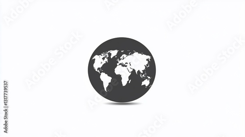 World Map Icon: Global Connectivity and International Relations