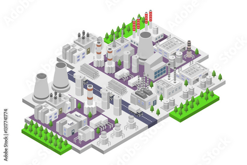 Thermal power station isometric