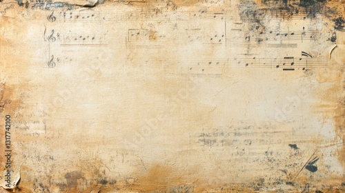 Music notes ephemera border text backgrounds document.