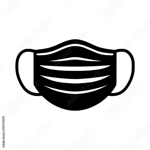 Medical mask icon representing health, safety, and protection