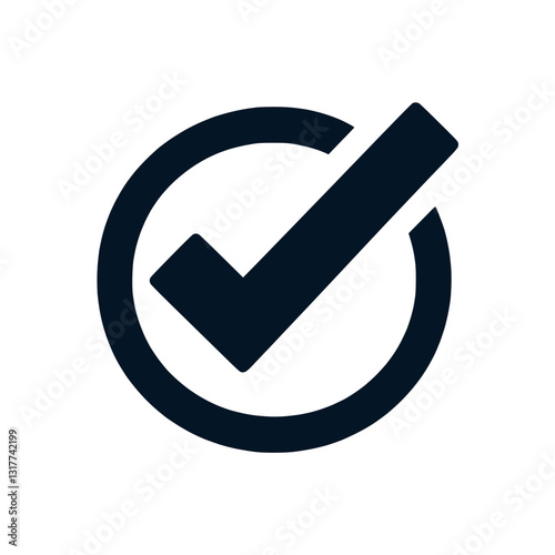 Check mark icon representing approval, confirmation, and success