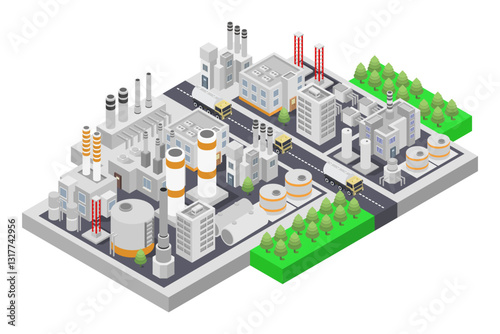 Drilling for fossil fuel isometric