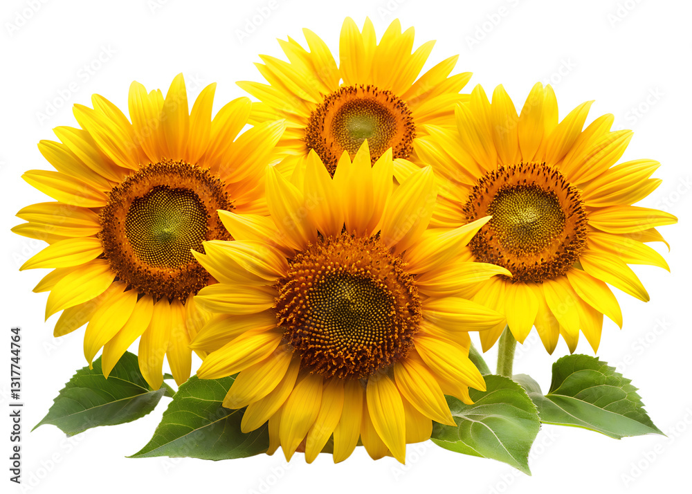 Obraz premium sunflower on white background