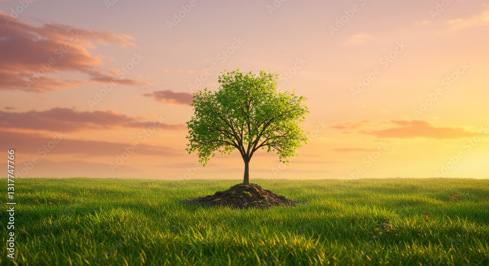 Obraz premium lonely tree in the field