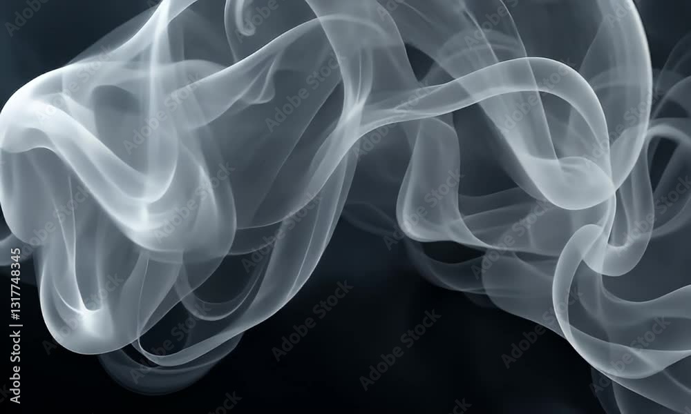 custom made wallpaper toronto digitalAbstract Smoke Background with Delicate White Curving Shapes and Swirling Patterns on a Dark Smoky Background for Visual Effects