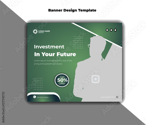 Invest in your future banner design template