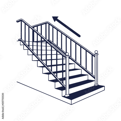 3d render of a staircase