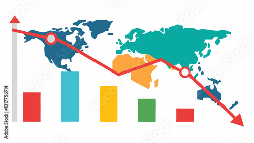 Graph of Trade Volume A line graph showing a steep decline in trade volume for sanctioned versus nonsanctioned countries indicating the economic impact of sanctions.