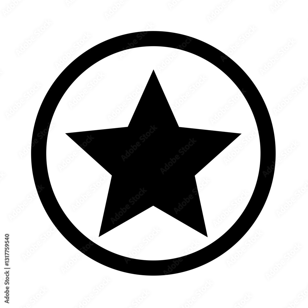 A Bold Black Star Shines Brightly Within A Simple Circular Frame Conveying Success, Achievement, And Excellence With A Clean Minimalist Design A Bold Black Star Shines Brightly Within A Simple Circular Frame Conveying Success, Achievement, And Excellence With A Clean Minimalist Design