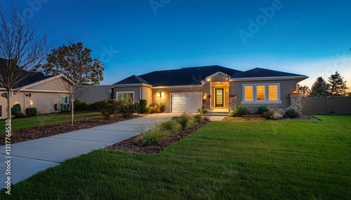house at night