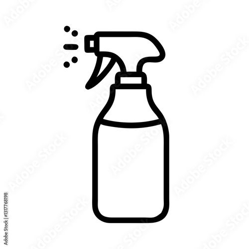 a spray bottle with a trigger, perfect for cleaning or sanitizing, vector icon illustration
