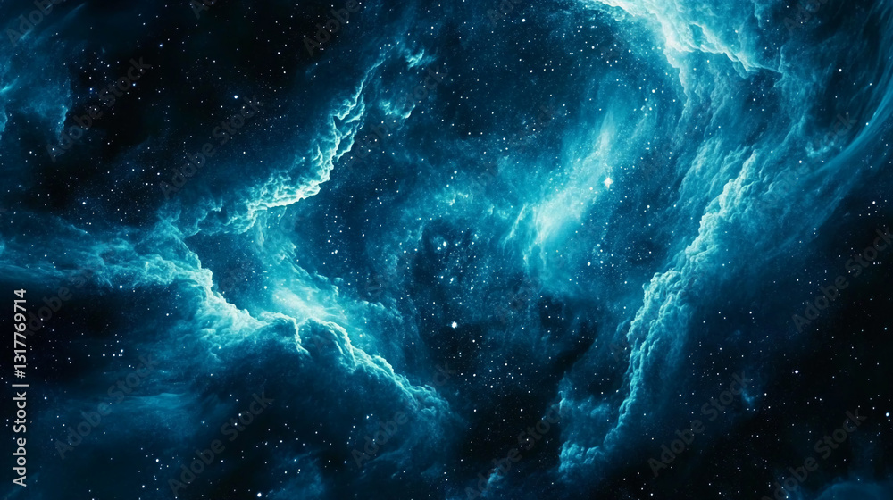 Deep blue nebula texture with scattered stars, creating a cosmic and mysterious atmosphere, representative of space, the universe, and the vastness of the cosmos Deep blue nebula texture with scattered stars, creating a cosmic and mysterious atmosphere, representative of space, the universe, and the vastness of the cosmos