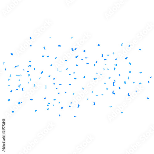 Blue Confetti Birthday Background Vector Illustration