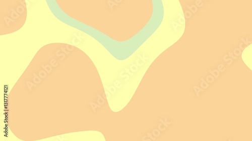 Abstract digital art featuring overlapping, organic, flowing shapes in pastel warm colors.
