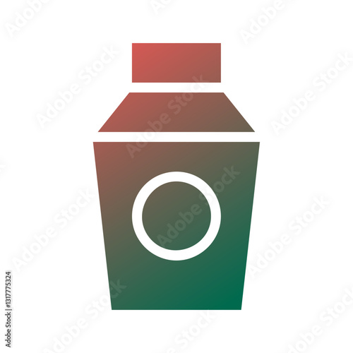 Gradient Cocktail Shaker Silhouette Icon Vector