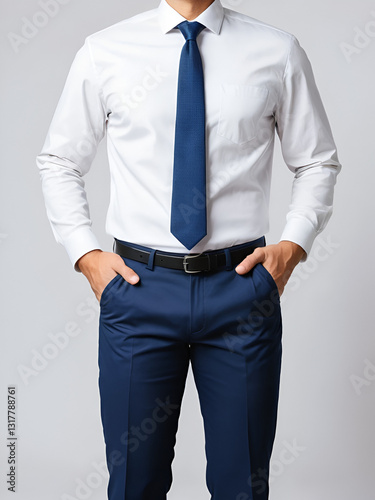 Business man showing his empty pockets