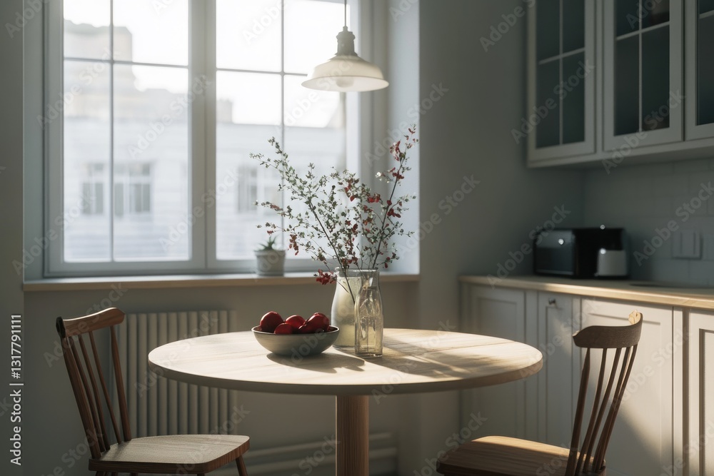 Fototapeta premium Cozy Kitchen Corner with Natural Light and Modern D?cor