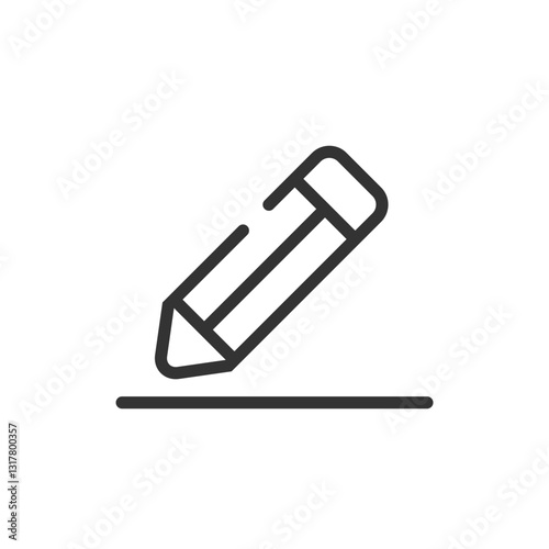 A Simple Pencil Sketching A Line, Representing Creativity, Design, And The Start Of A New Project, With Clean Lines And Minimalist Style