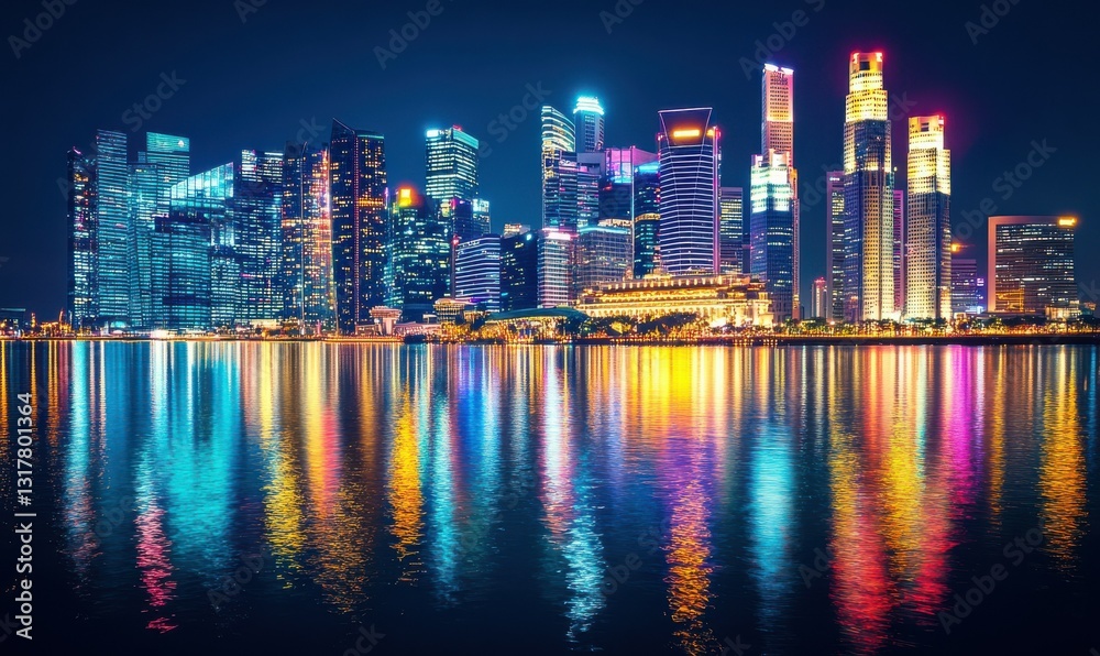 Obraz premium Urban Night in Asia