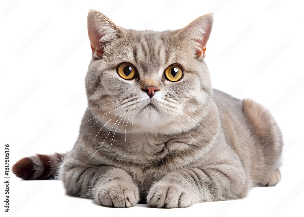 Obraz premium british cat isolated on white