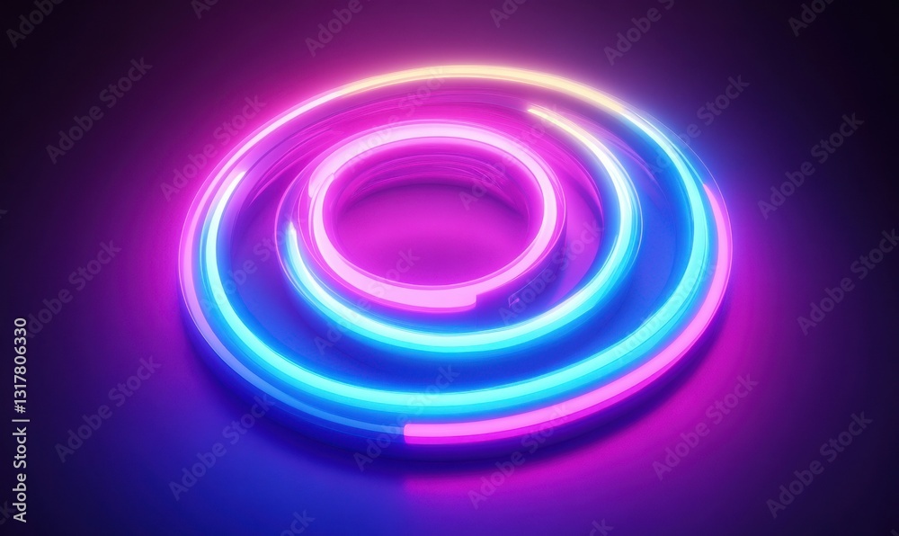 Abstract swirl of neon colors glowing against a dark background illuminated by gradient light creating a bold and dynamic design Abstract swirl of neon colors glowing against a dark background illuminated by gradient light creating a bold and dynamic design