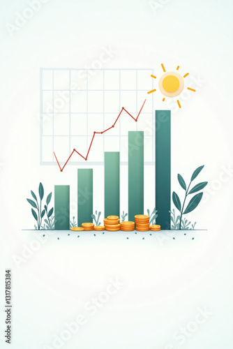 Balanced Investment Portfolio Growth Chart, Financial Diversification Strategy for Wealth Management, Risk Mitigation & Asset Allocation for Long-Term Success