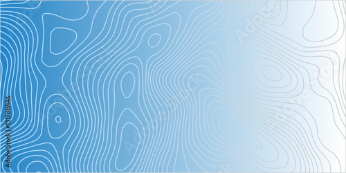 Topographic Contour Map Illustration Incorporating Dynamic Wave Curves, Geographic Grid Mapping, and Detailed Mountain Relief Depictions

