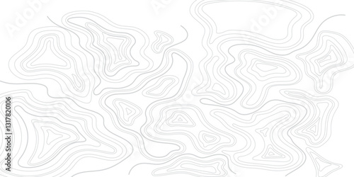 Advanced Topographic Cartography with Smooth Contour Lines, Mountain Relief, and Abstract Mapping Patterns

